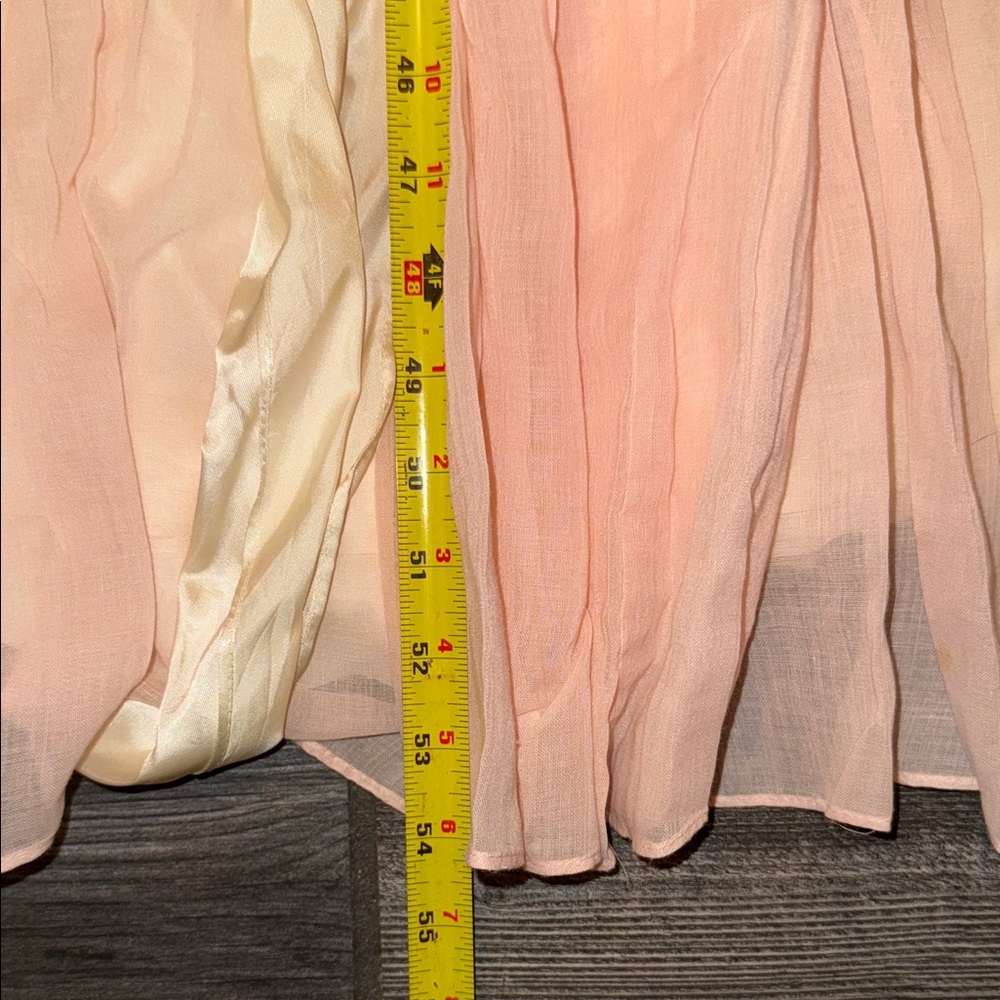 Gunne Sax Peach and Cream Sheer Lace  Dress size 5 vintage - Picture 8 of 12